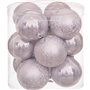 Boules de Noël Argenté Plastique 8 x 8 x 8 cm (12 Unités)