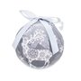 Boules de Noël Argenté Argent Papier Polyfoam Cerf 7,5 x 7,5 x 7,5 cm 