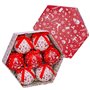 Boules de Noël Blanc Rouge Papier Polyfoam Bonhomme de Neige 7,5 x 7,5