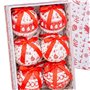 Boules de Noël HO-HO Blanc Rouge Papier Polyfoam 7,5 x 7,5 x 7,5 cm (6