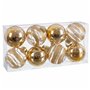 Boules de Noël Doré Plastique 8 x 8 x 8 cm (8 Unités)