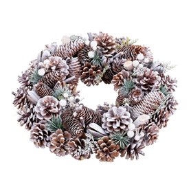 Couronne de Noël Multicouleur Plastique Foam Ananas 35 x 35 x 9 cm