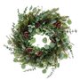 Couronne de Noël Vert Naturel Plastique 60 cm