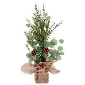 Décorations de Noël Vert Naturel Plastique Fibre Ananas 63,5 cm