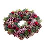 Couronne de Noël Rouge Multicouleur Plastique Foam Ananas 35 x 35 x 9 