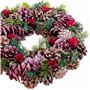 Couronne de Noël Rouge Multicouleur Plastique Foam Ananas 35 x 35 x 9 