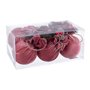 Boules de Noël Multicouleur Rose Velours côtelé Foam 6 x 6 x 6 cm (6 U