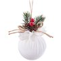 Boules de Noël Blanc Multicouleur Velours côtelé Foam 6 x 6 x 6 cm (6 