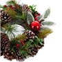 Couronne de Noël Rouge Vert Multicouleur Plastique Foam Ananas 22 x 22