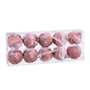 Boules de Noël Rose Doré Polyfoam Tissu 6 x 6 x 6 cm (10 Unités)