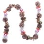 Guirlande de Noël Blanc Rose Plastique Foam Ananas 150 cm