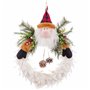 Couronne de Noël Père Noël Multicouleur Plumes Plastique 40 x 35 x 8 c