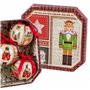 Boules de Noël Multicouleur Papier Polyfoam Casse-Noisette 7,5 x 7,5 x