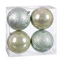 Boules de Noël Vert Plastique 10 x 10 x 10 cm (4 Unités)