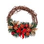 Couronne de Noël Rotin Rouge Multicouleur PVC 20 x 20 x 10 cm