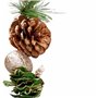 Guirlande de Noël Doré Naturel Plastique Foam Ananas 150 cm