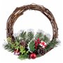 Couronne de Noël Rouge Multicouleur Rotin Plastique Ananas 30 cm