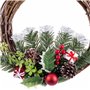 Couronne de Noël Rouge Multicouleur Rotin Plastique Ananas 30 cm