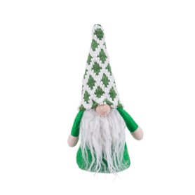 Décorations de Noël Blanc Vert Sable Tissu Père Noël 21 cm