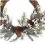 Couronne de Noël Multicouleur Naturel Rotin Plastique 50 cm