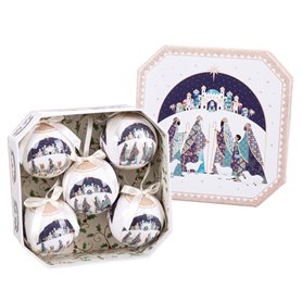 Boules de Noël Multicouleur Polyfoam Rois Mages 7,5 x 7,5 x 7,5 cm (5 