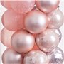 Boules de Noël Rose Plastique 6 x 6 x 6 cm (40 Unités)