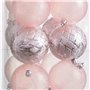 Boules de Noël Rose 8 x 8 x 8 cm (20 Unités)