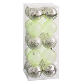 Boules de Noël Vert 8 x 8 x 8 cm (20 Unités)