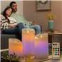 Bougies LED Multicolores Effet Flamme avec Télécommande Lendles Innova