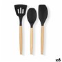 Set d'Ustensiles de Cuisine Bois Silicone (6 Unités)