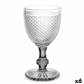 verre de vin Diamant Transparent Anthracite verre 330 ml (6 Unités)