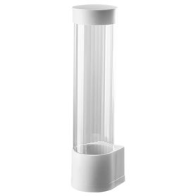 Distributeur de verres Blanc Transparent Plastique