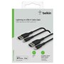 Câble USB vers Lightning Belkin CAA001BT1MBK2PK 1 m Noir (2 Unités)