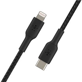 Câble USB-C vers Lightning Belkin CAA004BT2MBK 2 m Noir