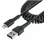 Câble USB vers Lightning Startech RUSB2ALT1MBC Noir 1 m