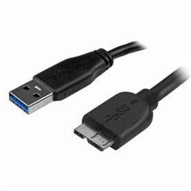 Câble USB vers micro USB Startech USB3AUB2MS Noir