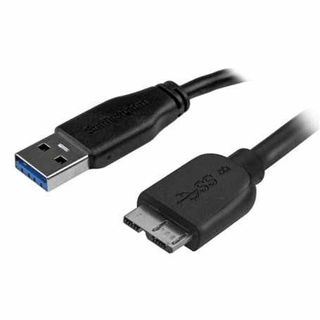 Câble USB vers micro USB Startech USB3AUB2MS Noir