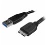 Câble USB vers micro USB Startech USB3AUB2MS Noir