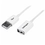 Câble USB Startech USBEXTPAA3MW         USB A Blanc