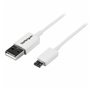 Câble USB vers micro USB Startech USBPAUB1MW Blanc 1 m