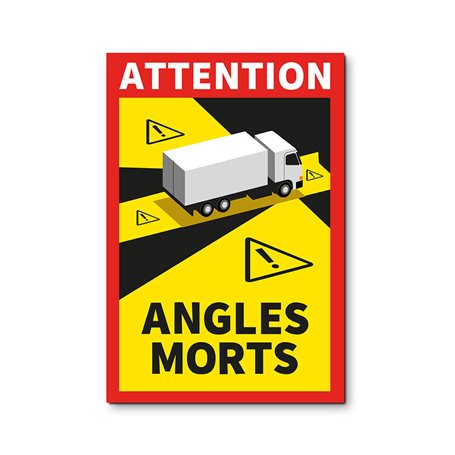 Adhésifs EDM Angles Morts Camion 3 Unités 17 x 25 cm