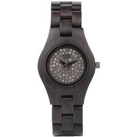 Montre Femme We Wood MOON CRYSTAL BLACK