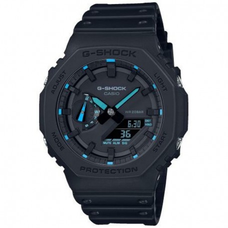 Montre Homme Casio G-Shock OAK - NEON BLUE INDEX Noir (Ø 45 mm)