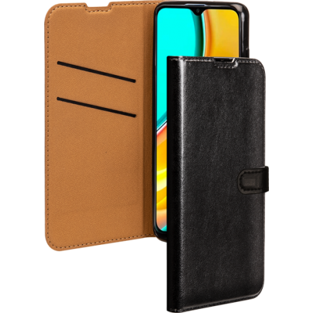 Etui Folio Wallet Xiaomi Redmi 9C Noir - Fermeture avec languette aima