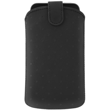 Pouch universel vertical noir taille L avec étoiles embossées
