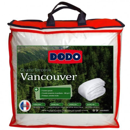 DODO Couette tempérée Vancouver - 220 x 240 cm - Blanc 128,99 €