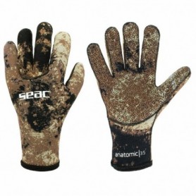 gants de pêche Seac Seac Camo 3,5 MM Marron XL