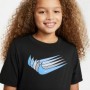 T shirt à manches courtes Enfant Nike Sportswear Noir