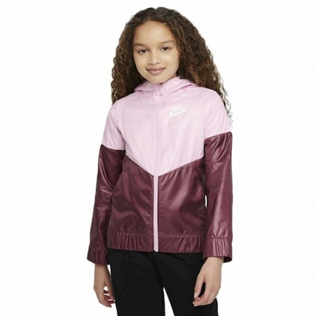 Veste de Sport pour Enfants Nike Sportswear Windrunner Rose