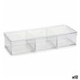 Organisateur Transparent Plastique 20 x 3,5 x 7 cm (12 Unités)